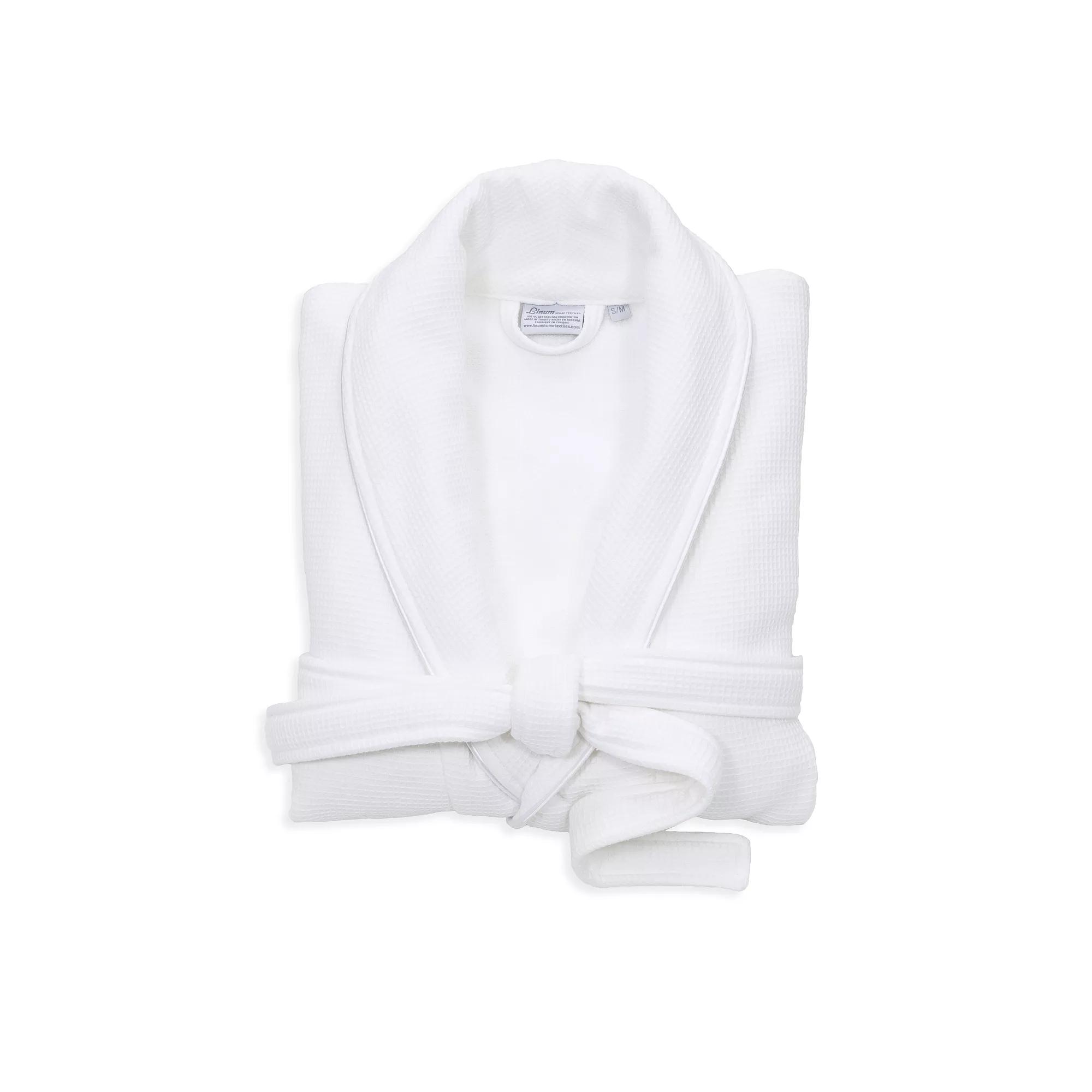 Linum Home Textiles Waffle Terry Bathrobe, Women's, Size: Large/XL, White Product Image