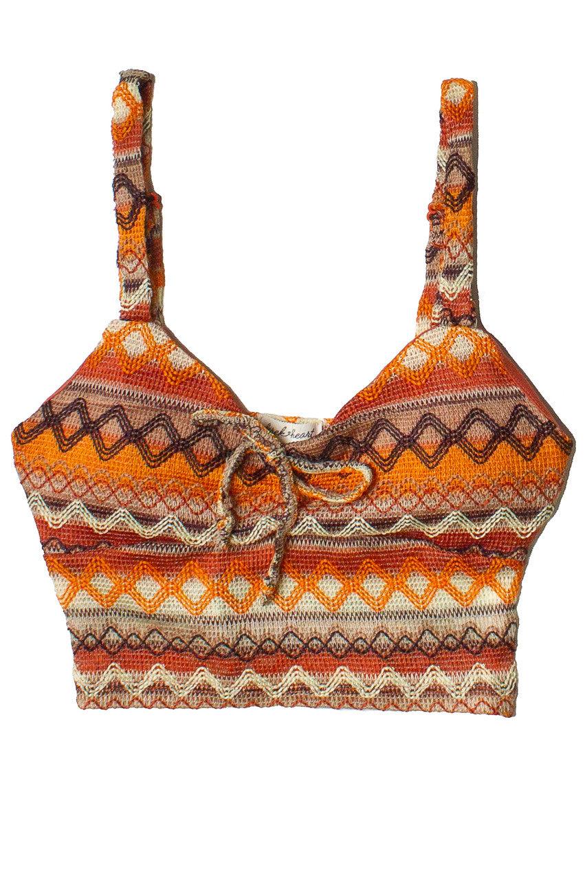 Zigzag Stripe Knit Tank Top Product Image