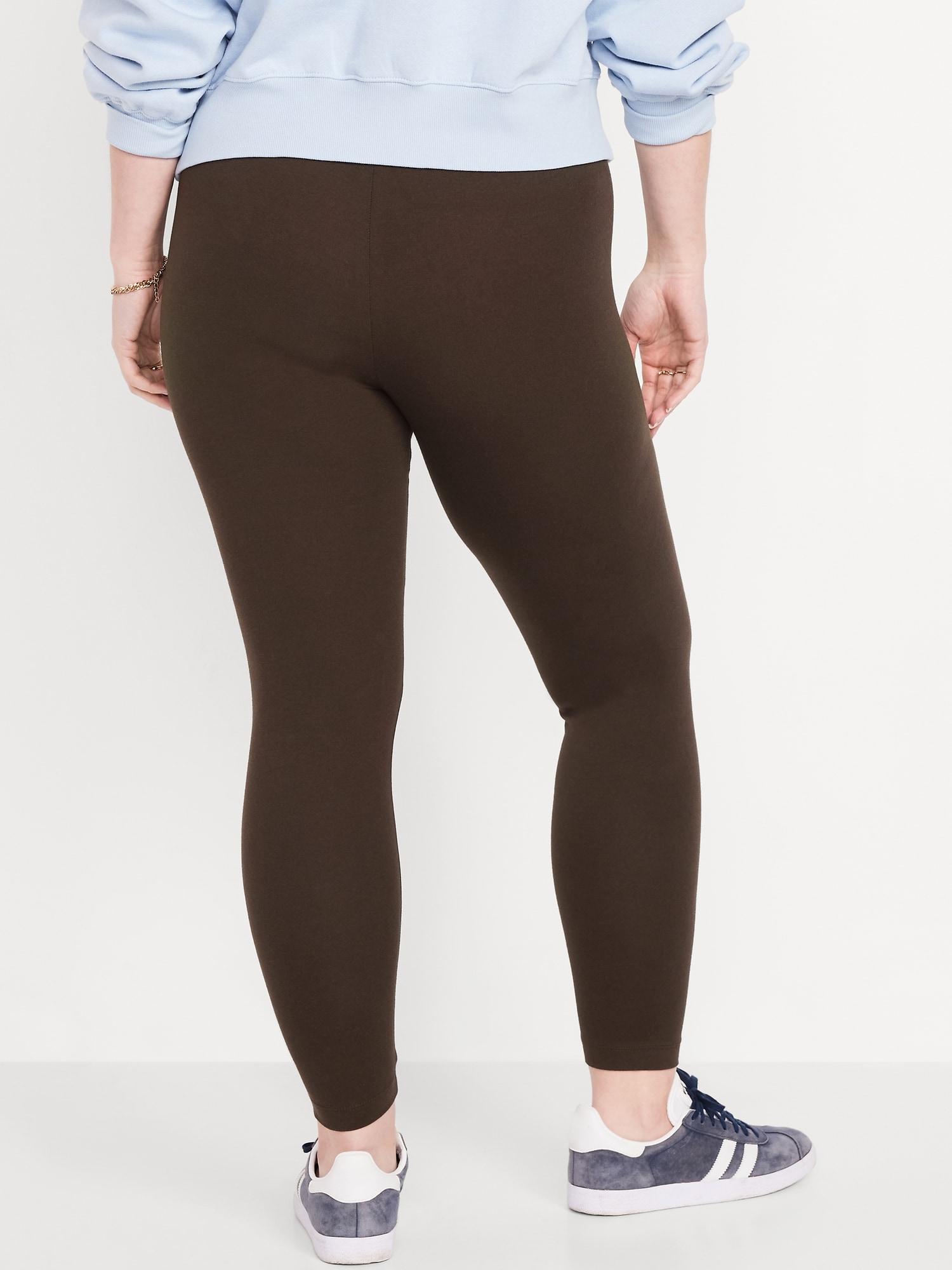 High-Waisted Jersey Fashion Layering Leggings Product Image