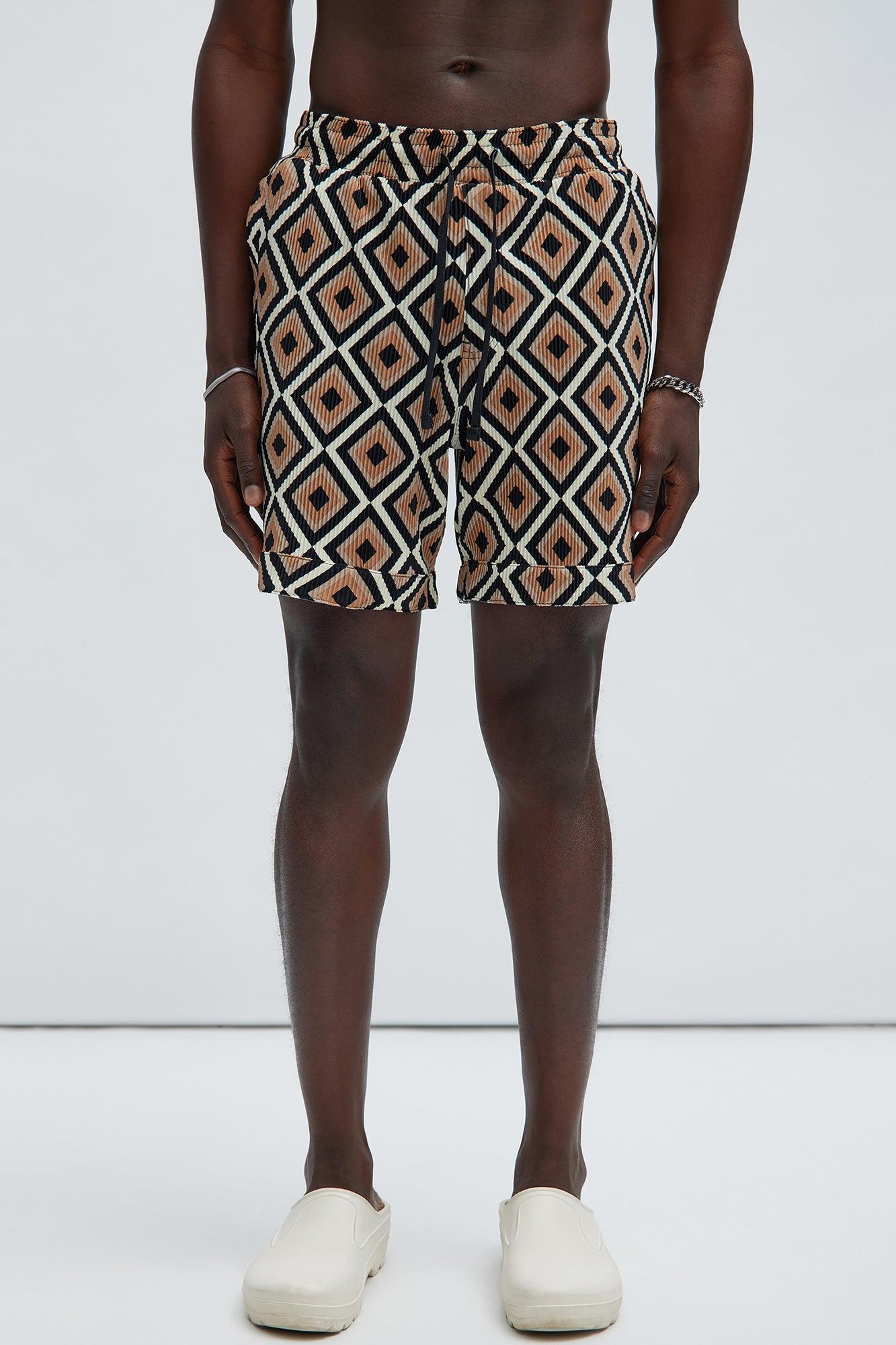 Iconic Geometric Shorts - Natural/Combo Product Image