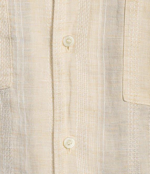 Murano Baird McNutt Linen Slim Fit Dual Pocket Textured Short Sleeve Woven Shirt Product Image
