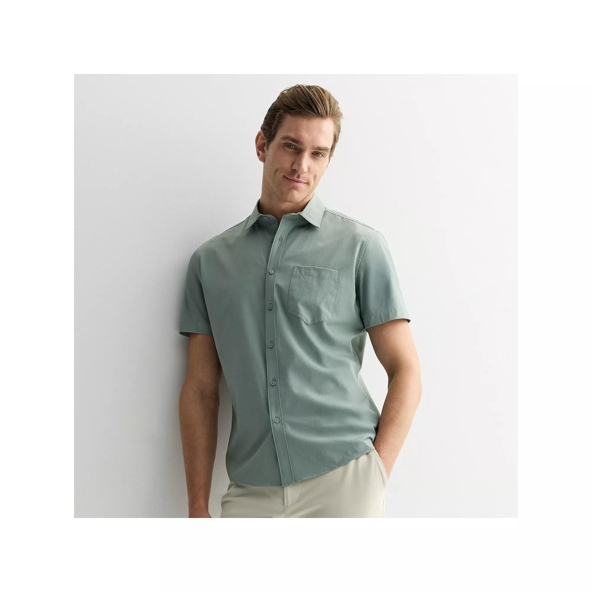 Men's FLX Tech Mesh Standard-Fit Short Sleeve Button-Down,  Product Image