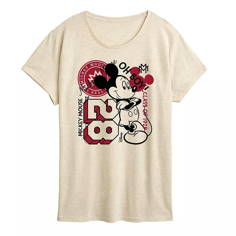 Disney's Mickey Mouse Women's Collegiate Collage Graphic Tee,  Product Image