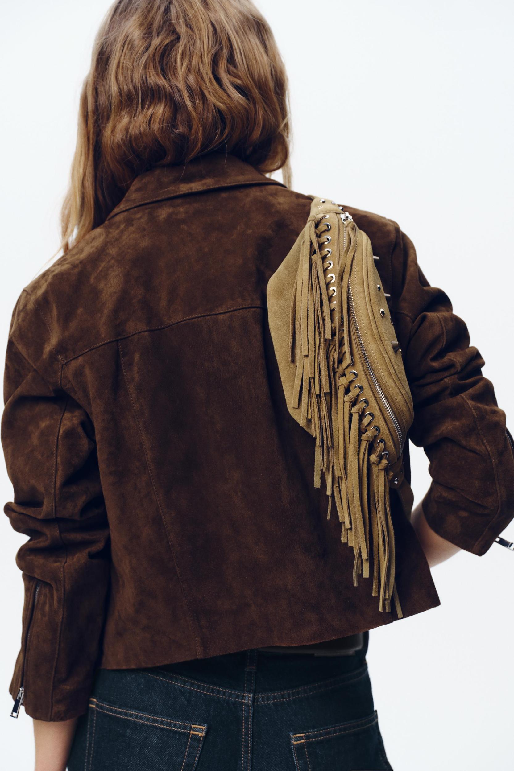 FRINGED SUEDE BELT BAG Product Image