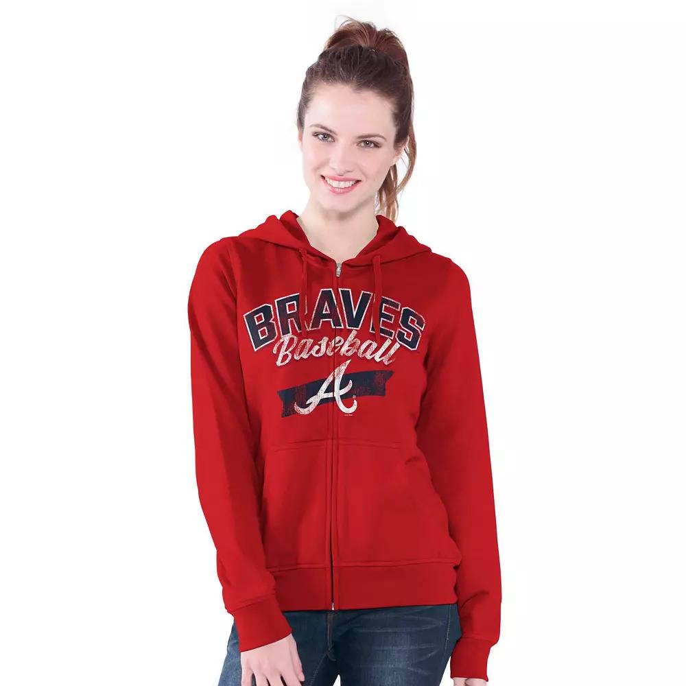 Women's G-III 4Her by Carl Banks Red Atlanta Braves Wild Cat Full-Zip Hoodie,  Product Image