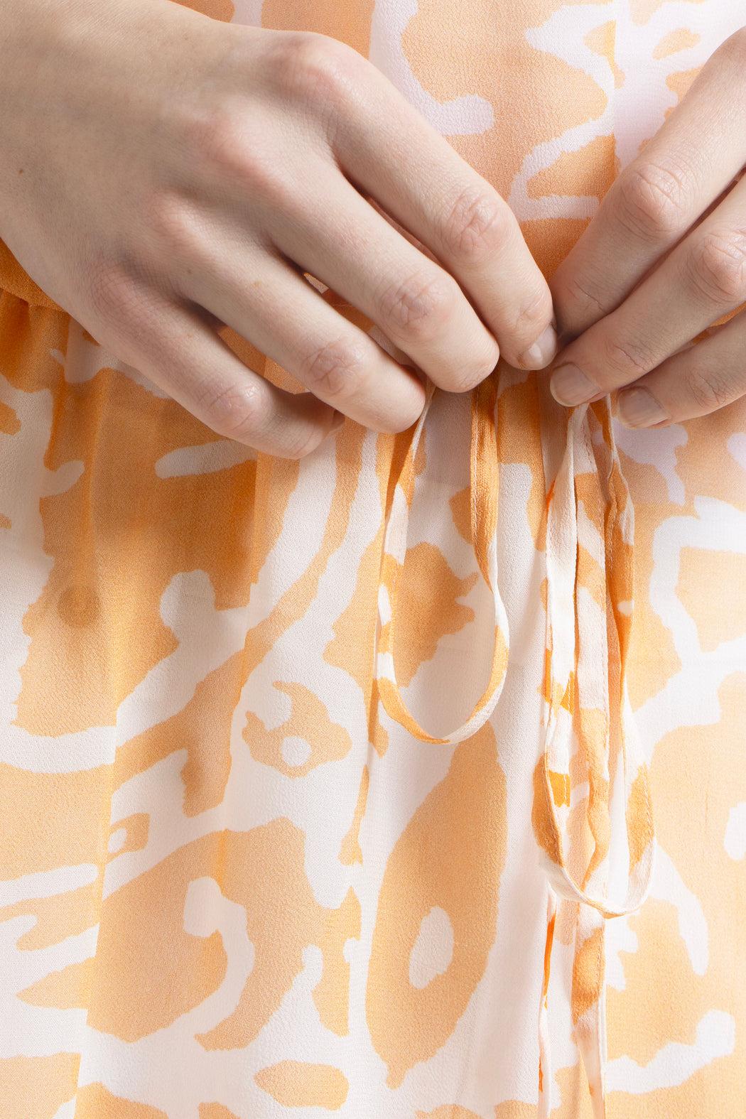 Floral Kaftan Tie Waist Monochrome Product Image