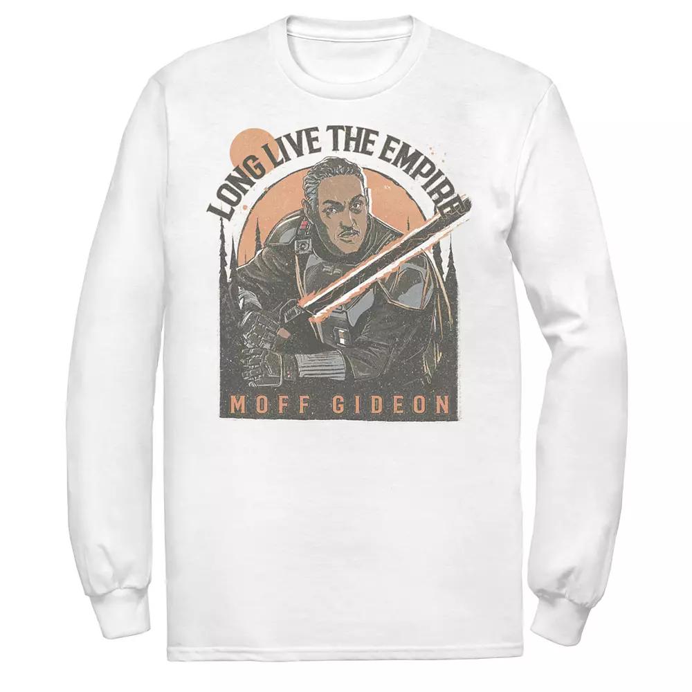 Men's Star Wars The Mandalorian Moff Gideon "Long Live The Empire" Graphic Tee, Size: Medium, White Product Image