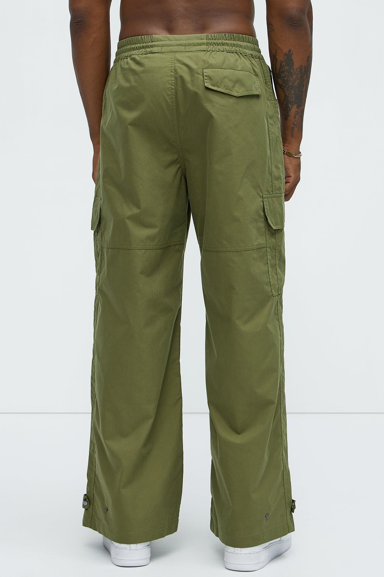 At The Time Baggy Cargo Pants - Olive Product Image
