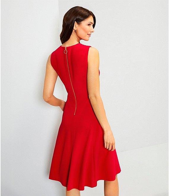 Investments Scuba Crepe Sleeveless Fit And Flare Dress Product Image