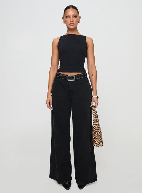 Bleeker High Neck Top Black Product Image