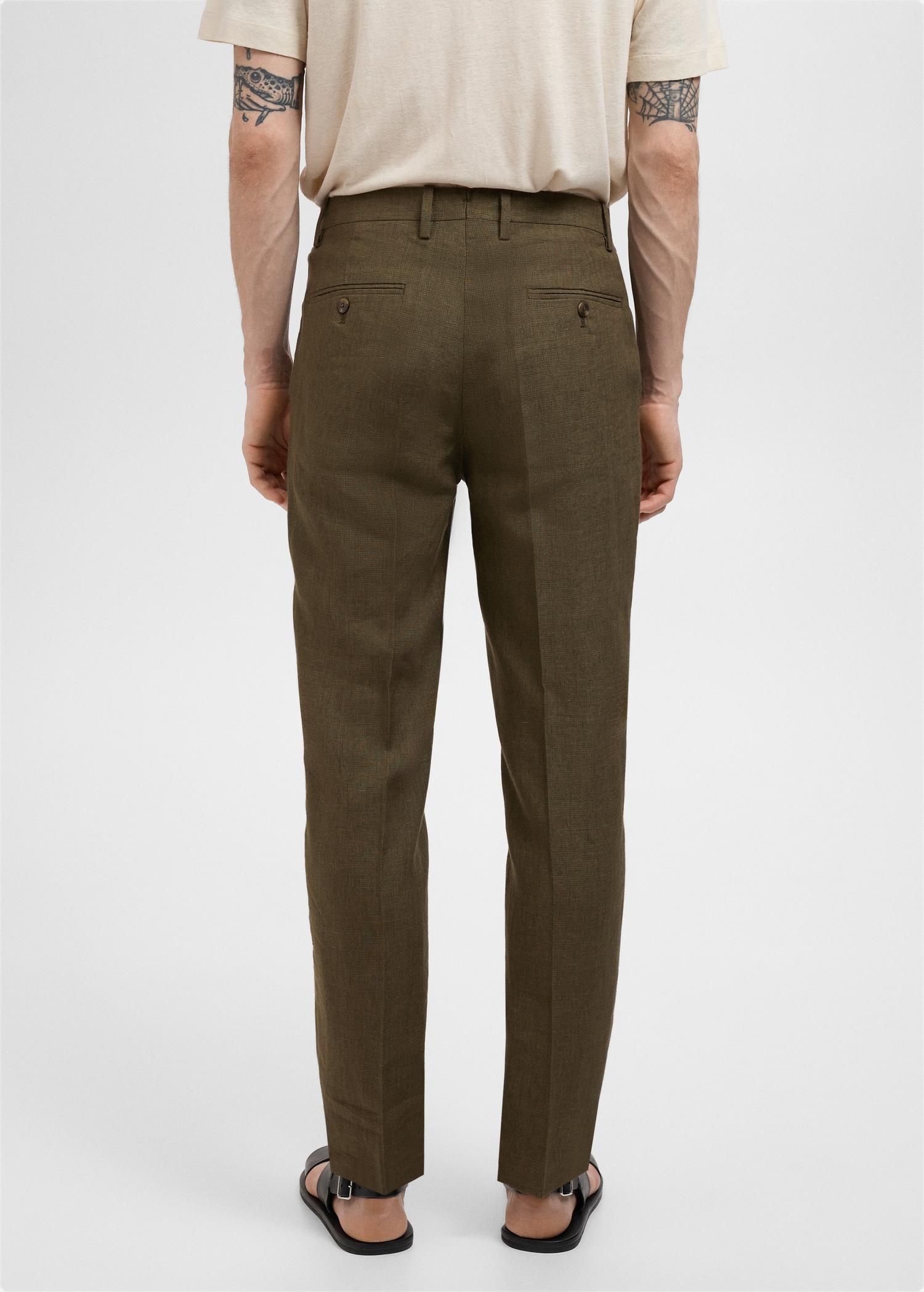 Amalfi 100% linen slim-fit suit pants - Men | MANGO USA Product Image