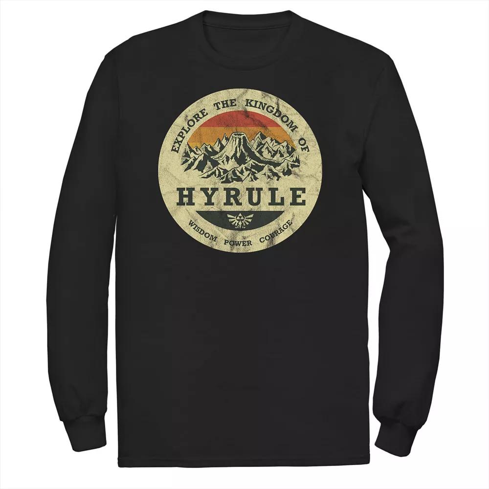 Big & Tall Nintendo The Legend Of Zelda Explore The Kingdom Of Hyrule Distressed Portrait Tee, Men's,  Product Image