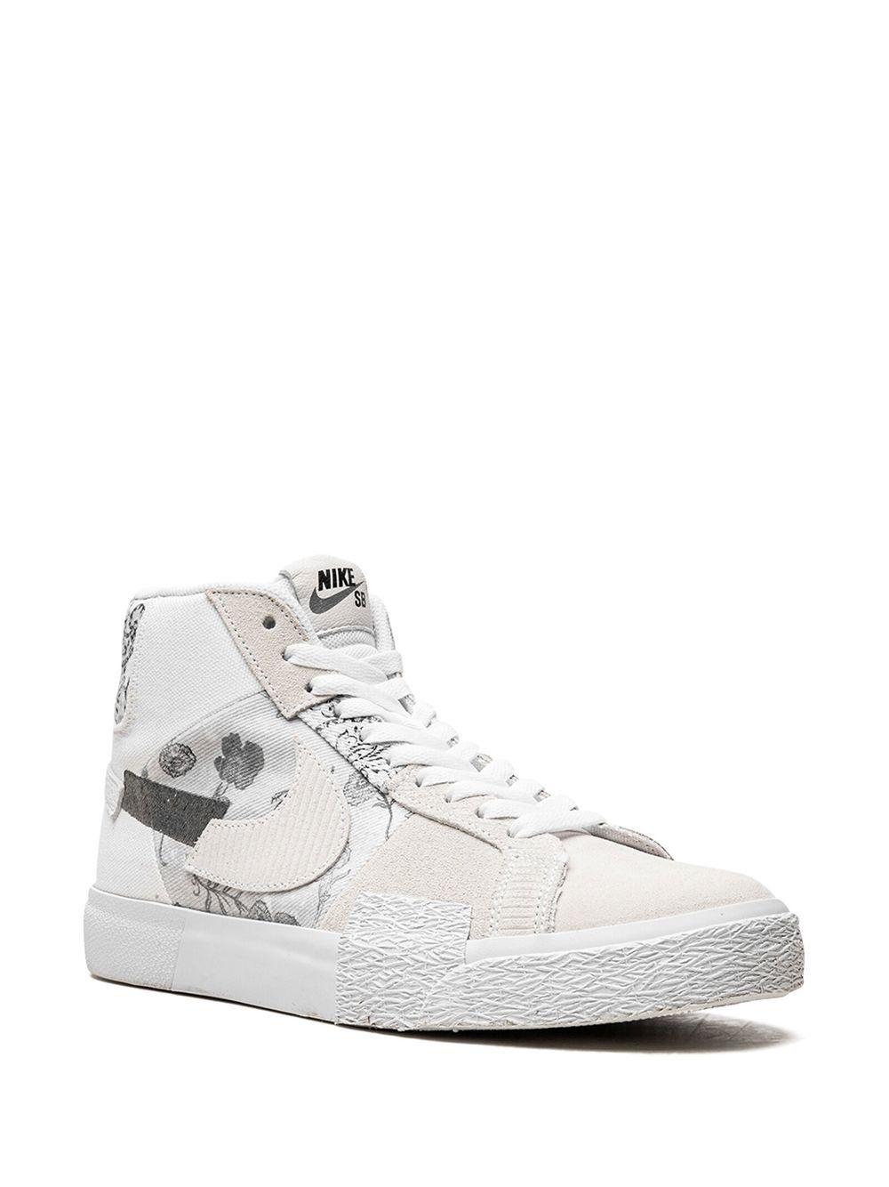 SB Zoom Blazer Mid Edge "Floral White/Grey" sneakers Product Image