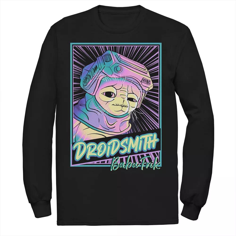 Men's Star Wars: The Rise Of Skywalker Babu Frik Neon Poster Tee,  Product Image