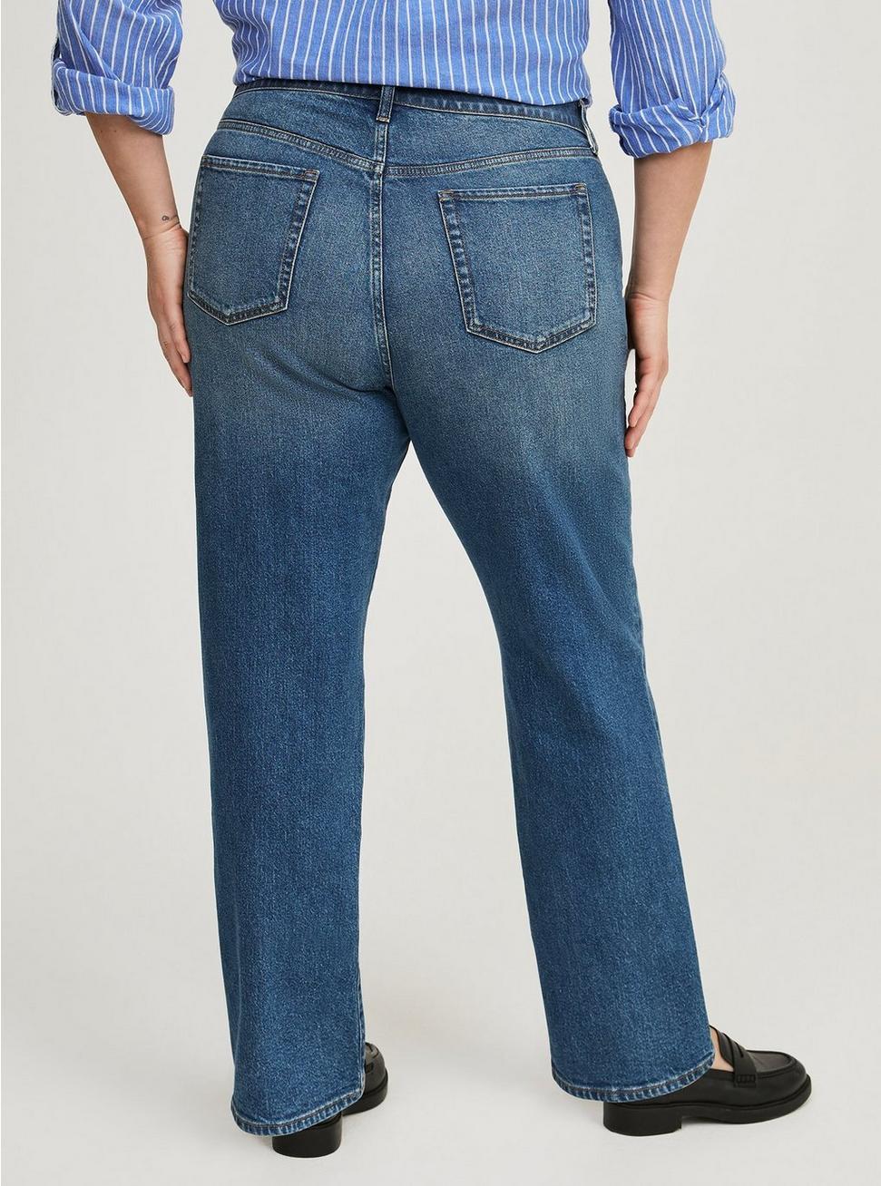 High Rise Straight Elastic Waist Jean Product Image