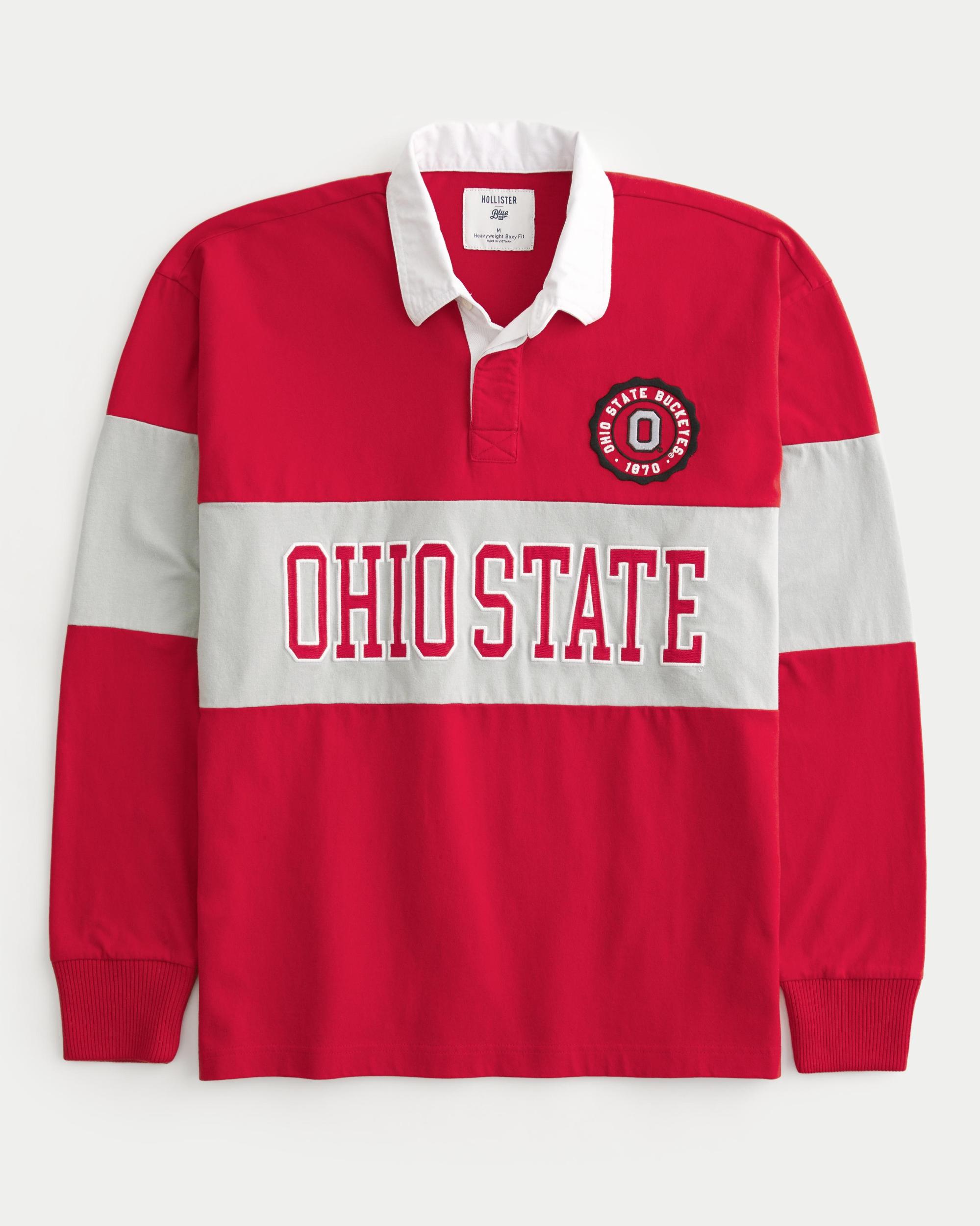 Boxy Heavyweight Ohio State Graphic Rugby Polo Product Image
