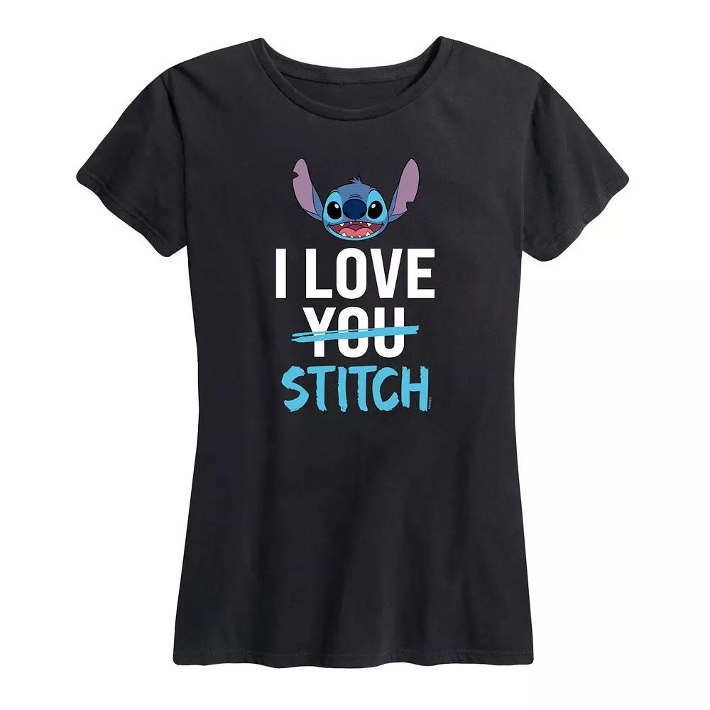 Disney's Lilo & Stitch Women's I Love Stitch Graphic Tee,  Product Image