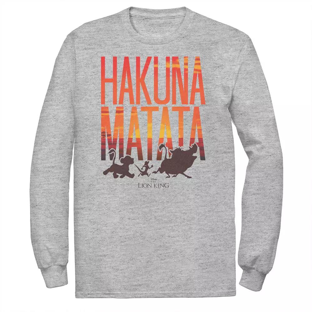 Disney's The Lion King Big & Tall Sunset Hakuna Matata Long Sleeve Graphic Tee, Men's,  Product Image