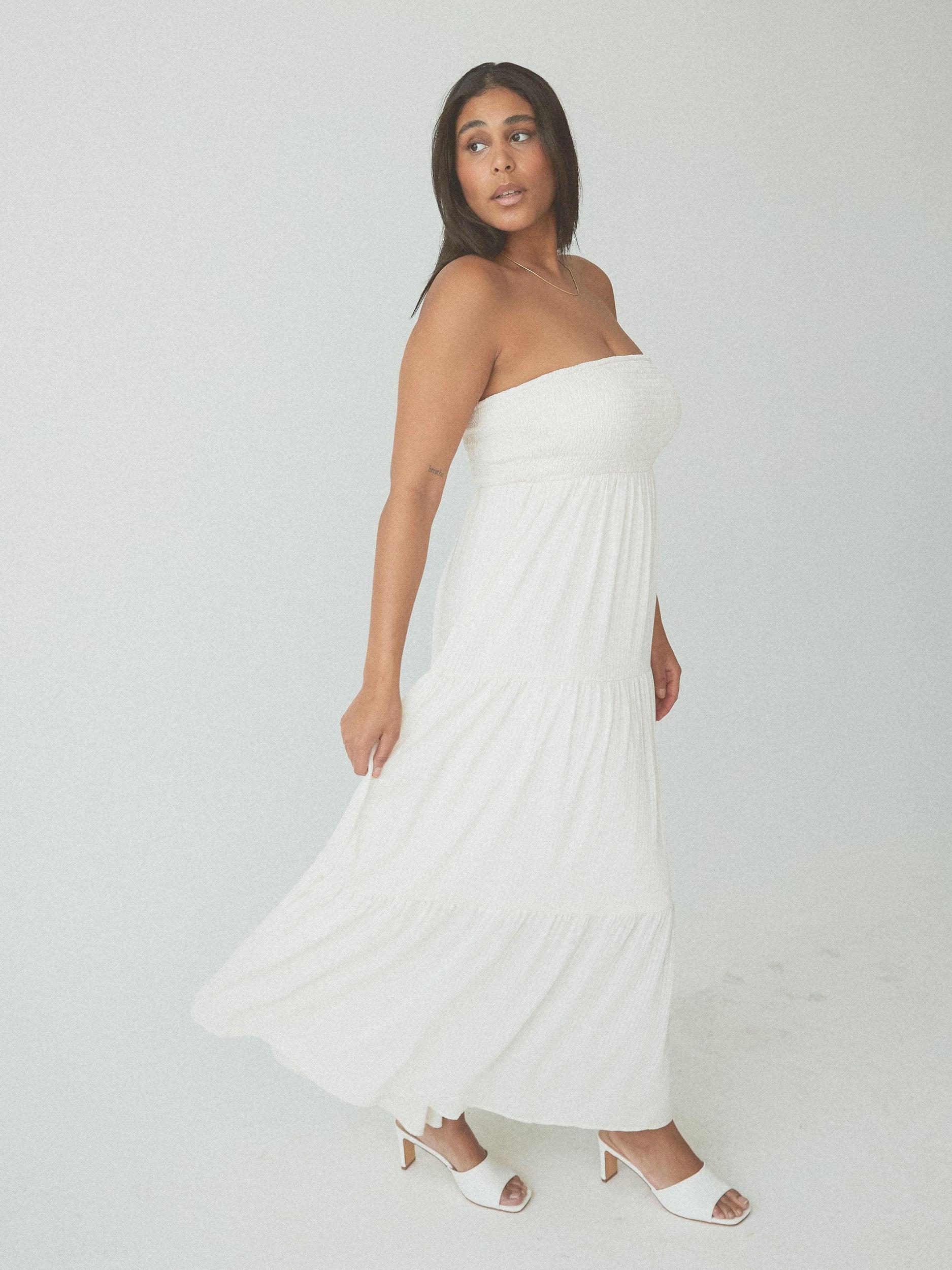 Tube Top Tiered Maxi Brami Dress Product Image