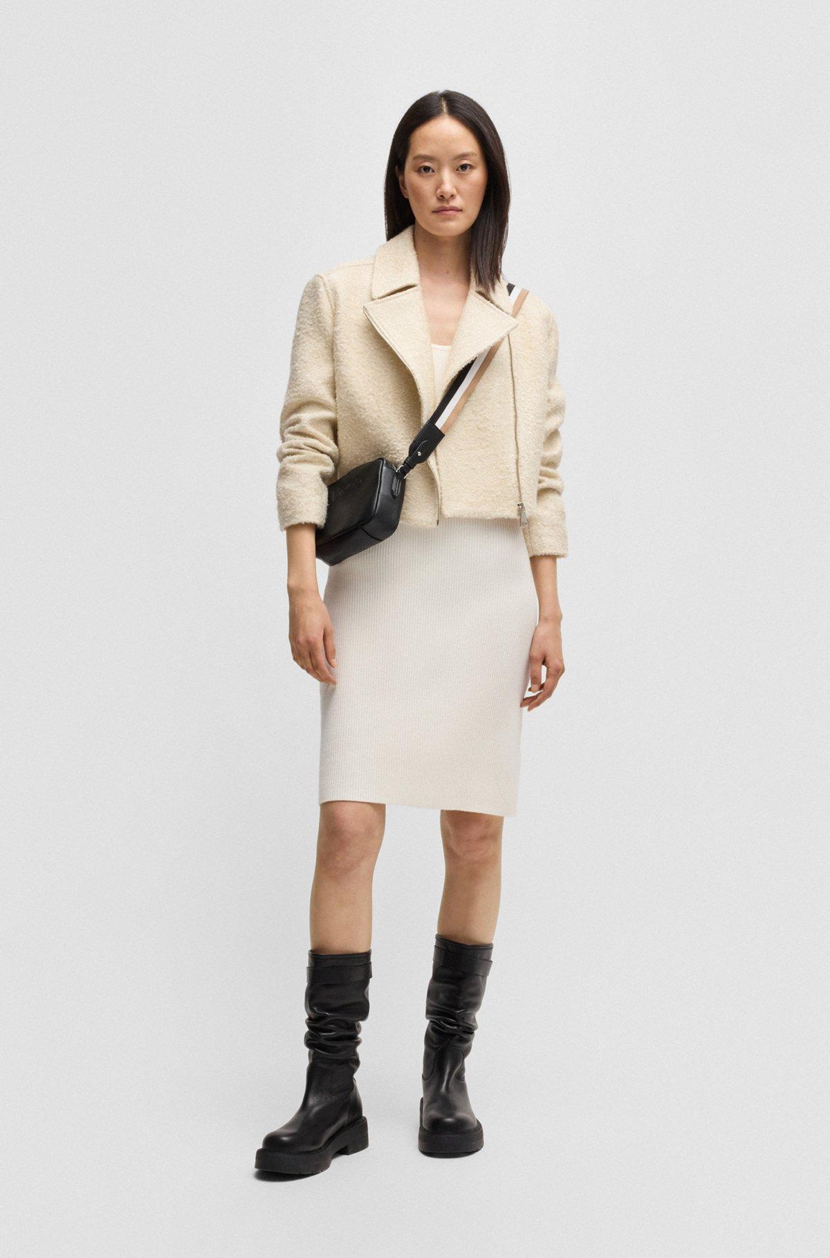 Slim-fit dress in ribbed stretch fabric Product Image