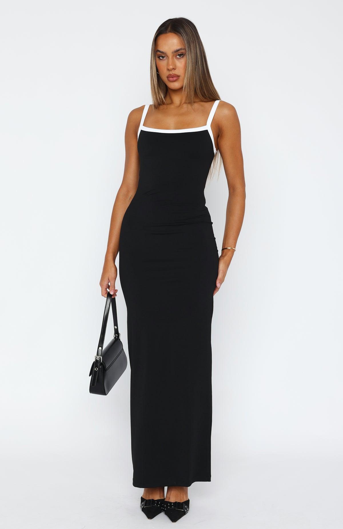 Just Stay Calm Maxi Dress Black Product Image