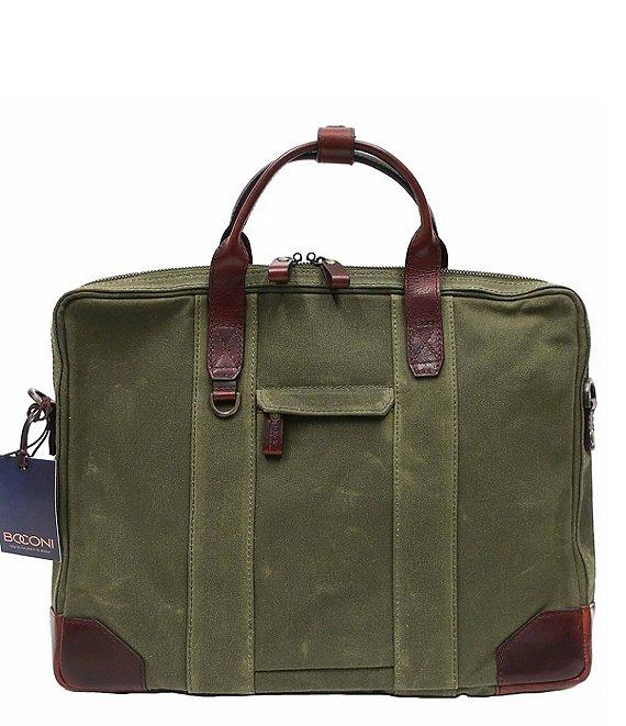 BOCONI Sloan Waxed Canvas Travel Laptop Briefcase Product Image