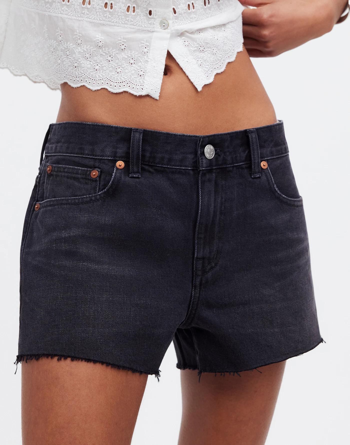 Low-Rise Boyfriend Shorts Product Image