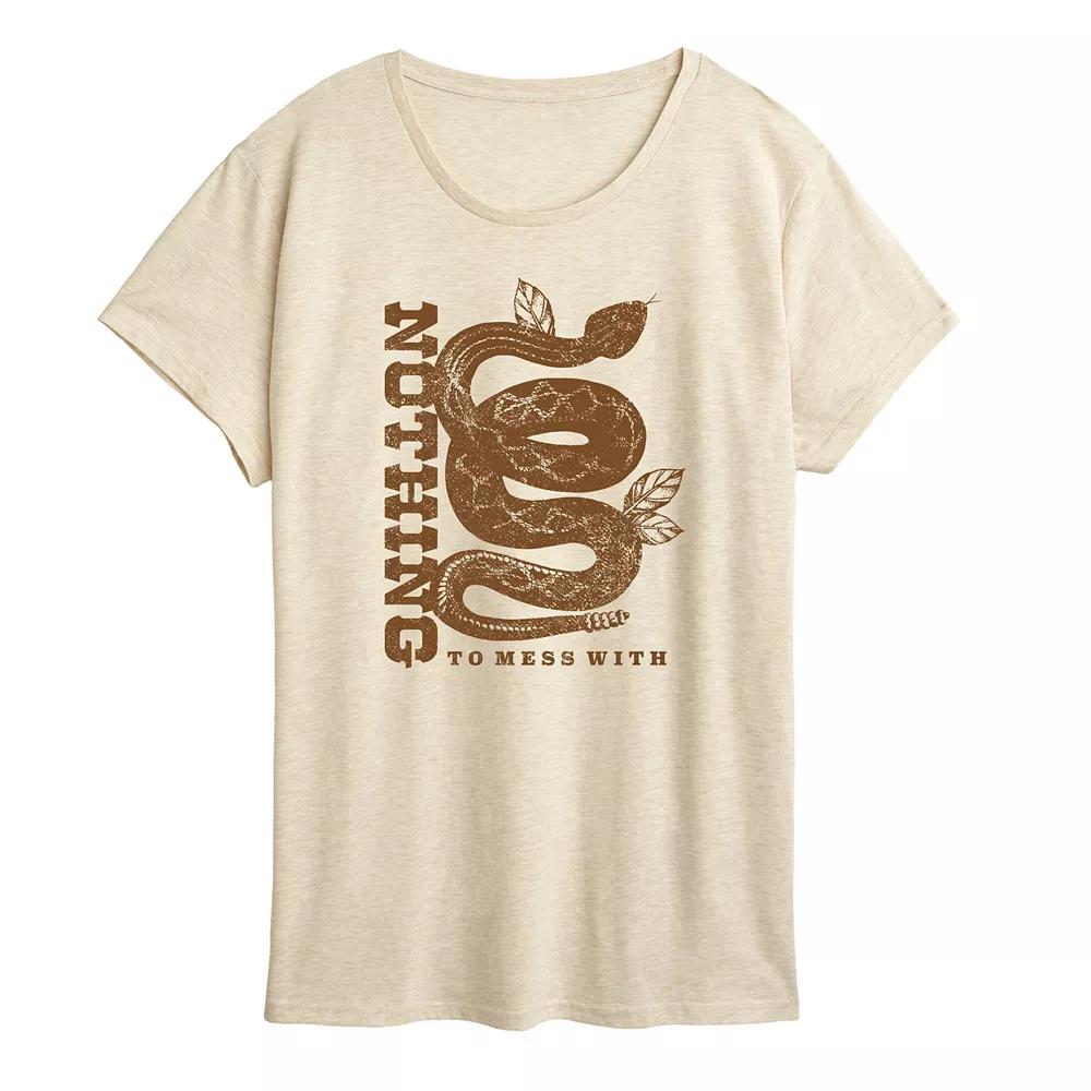 Women's Snake Nothing To Mess With Graphic Tee,  Product Image