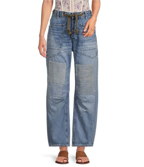 Free People Moxie Low Rise Pull-On Barrel Jeans Product Image