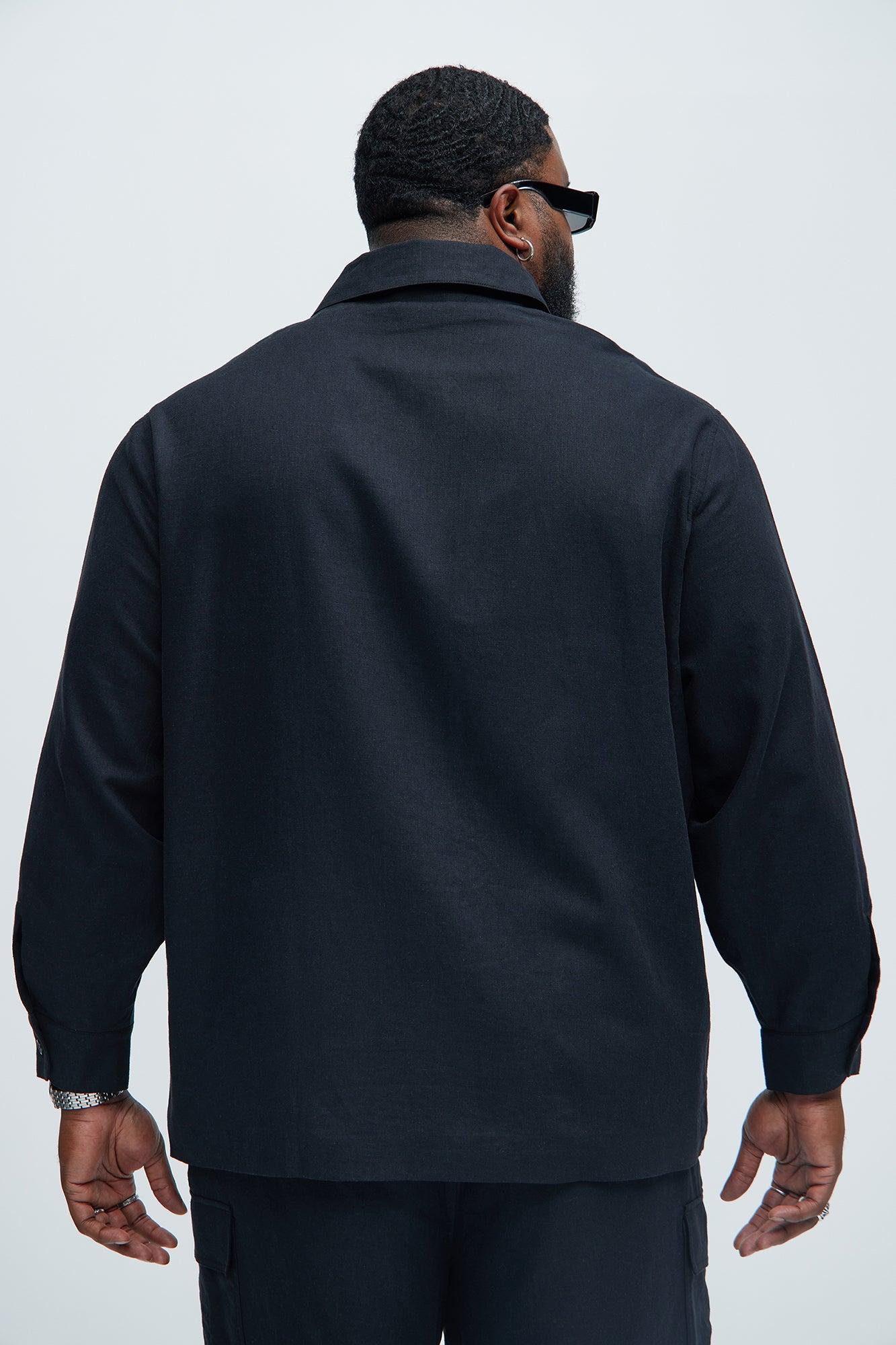 Bahamas Linen Chore Jacket - Black Product Image