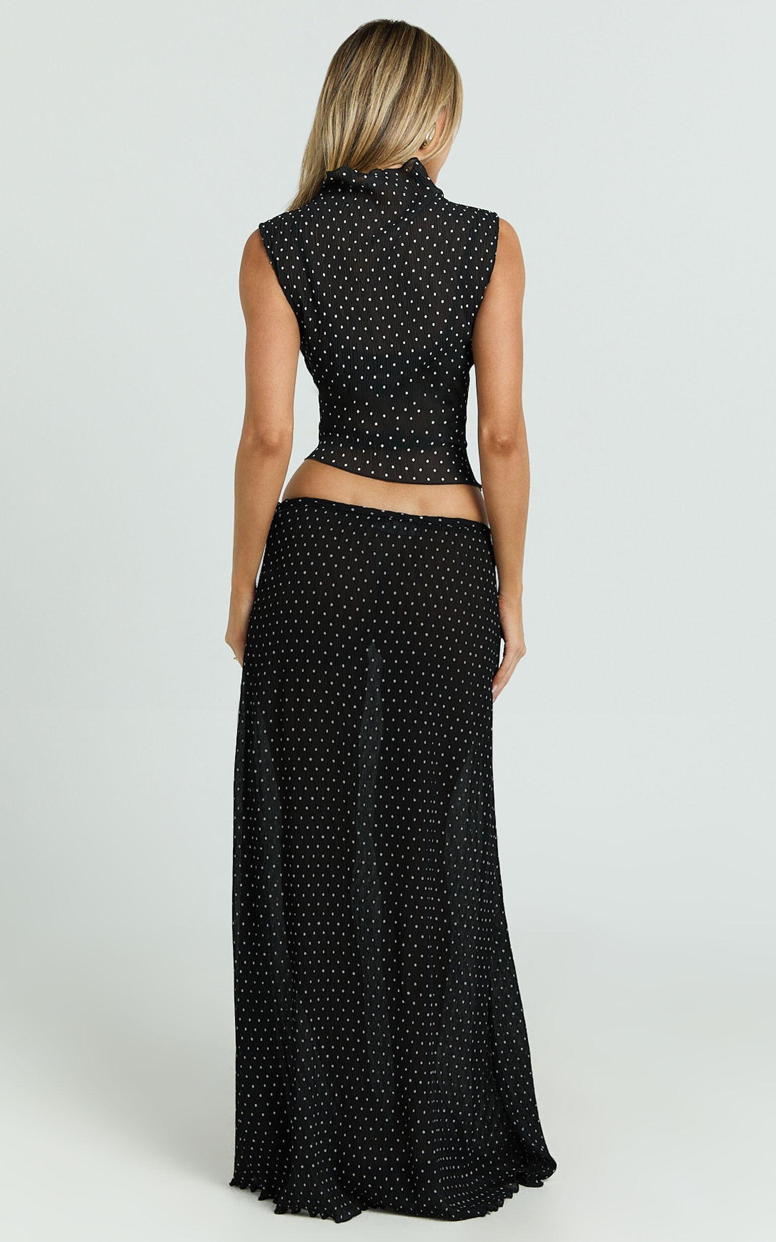 Lioness - Ford Maxi Skirt in Onyx Polka Product Image