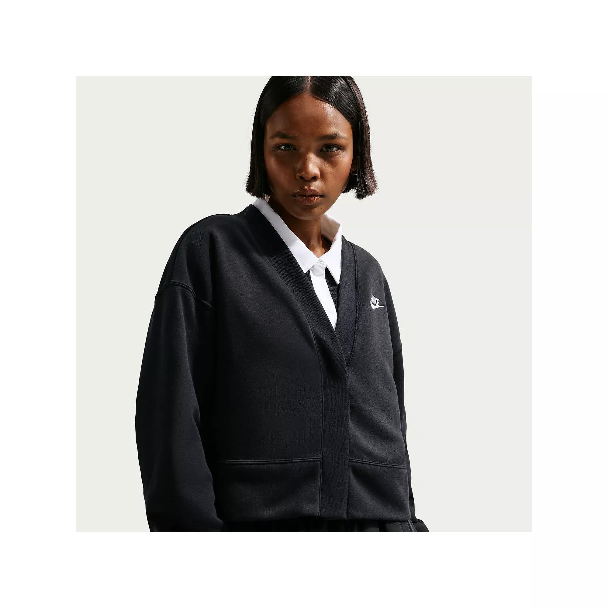Women's Nike Club Fleece Loose Cardigan,  Product Image