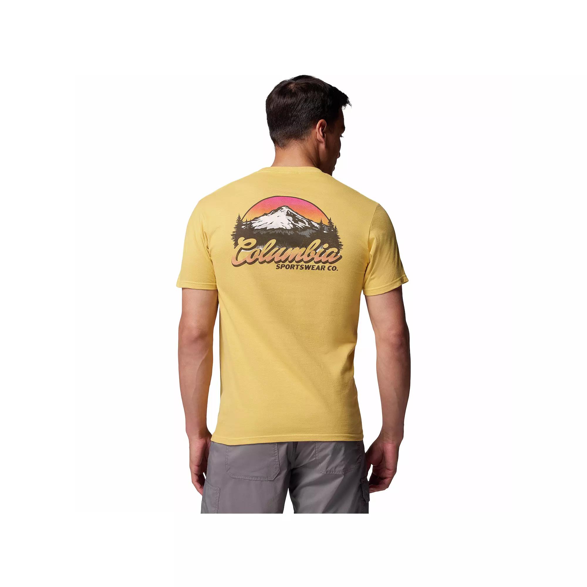 Men's Columbia Short Sleeve Graphic Tee, Size: Medium, Yellow Product Image