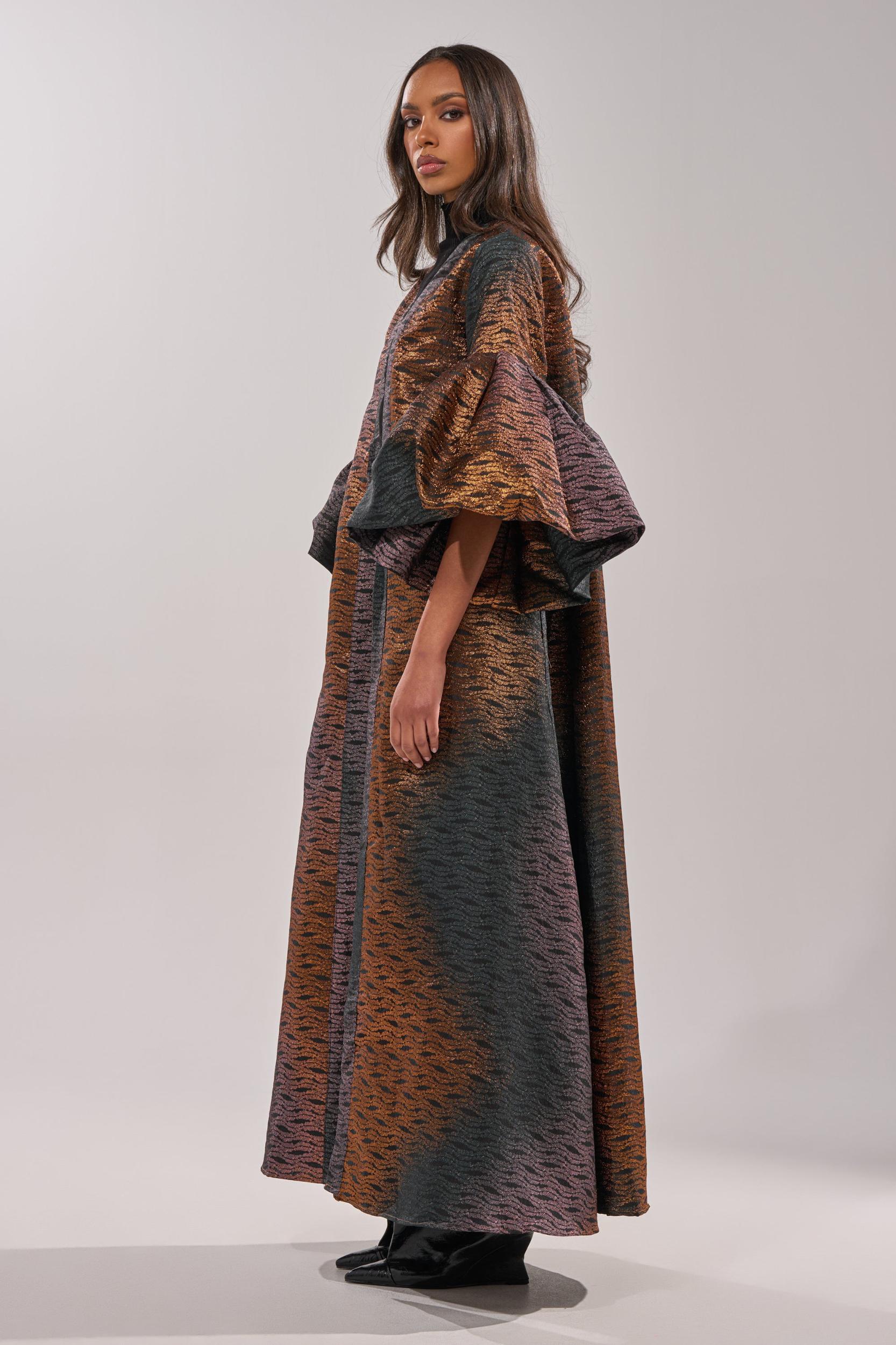 FLORENCE BROCADE PUFF SLEEVE DUSTER Product Image