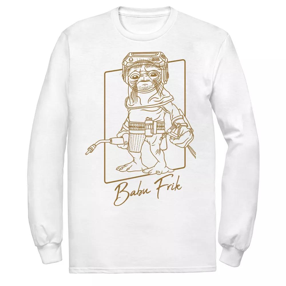 Men's Star Wars The Rise Of Skywalker Babu Frik Outline Tee, Size: Medium, White Product Image
