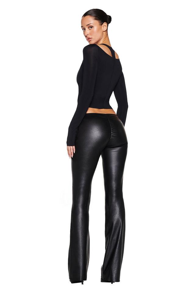 NERINA LONG SLEEVE TOP - BLACK Product Image