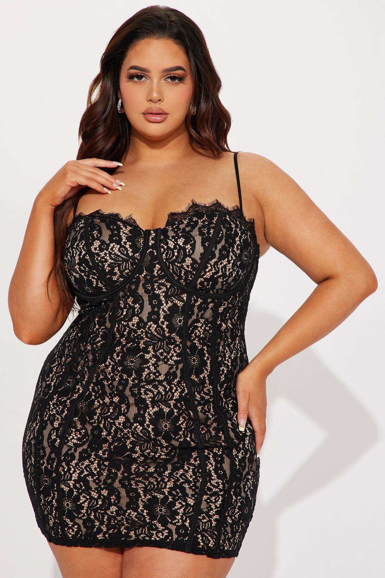 All In Love Lace Mini Dress - Black Product Image