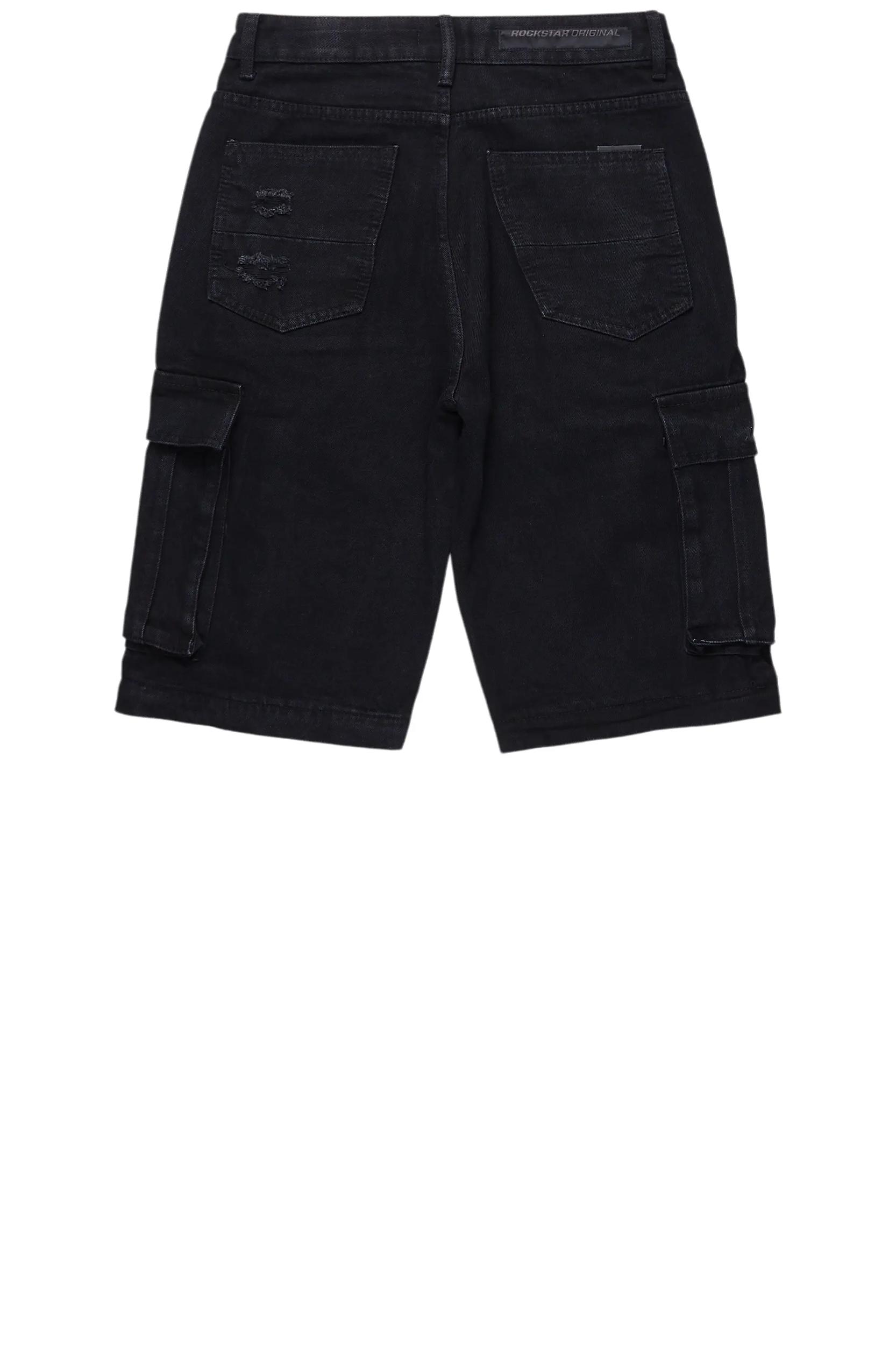 Rupert Black Baggy Fit Zip Off Jean Male Product Image