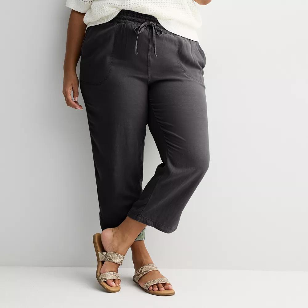 Plus Size Sonoma Goods For Life® Easy Utility Pants, Women's, Size: 4XL, Black Gem Product Image