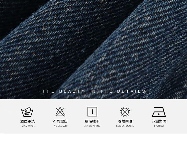Low Waist Washed Loose Fit Jeans Product Image