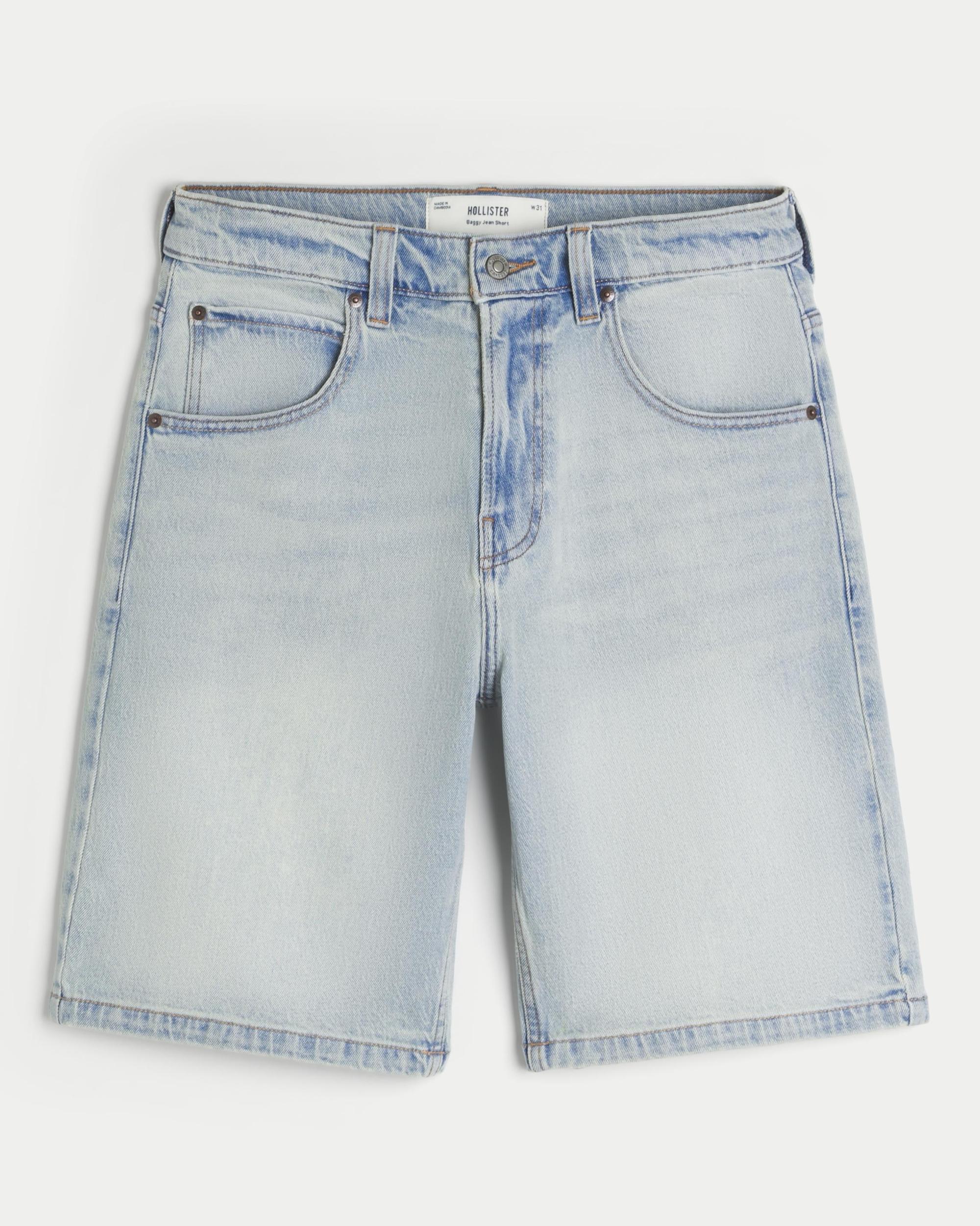 Baggy Denim Cargo Shorts Product Image
