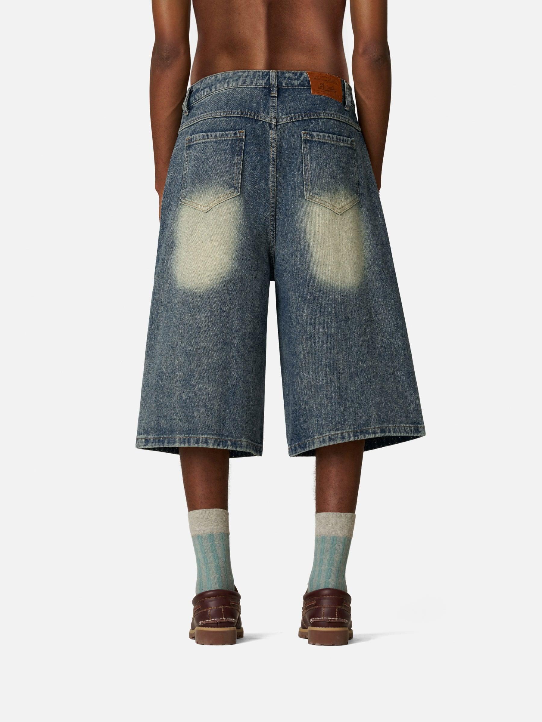 Aelfric Eden Pearl Embellished Baggy Longline Jorts Product Image