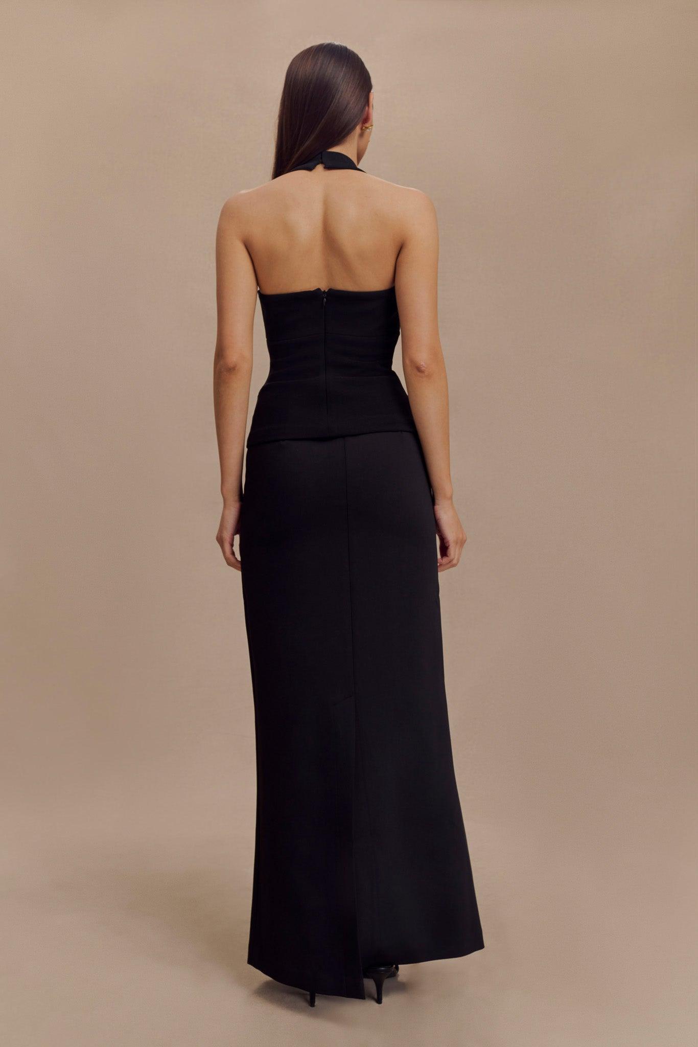 Amelita Suiting Halter Top - Black Product Image