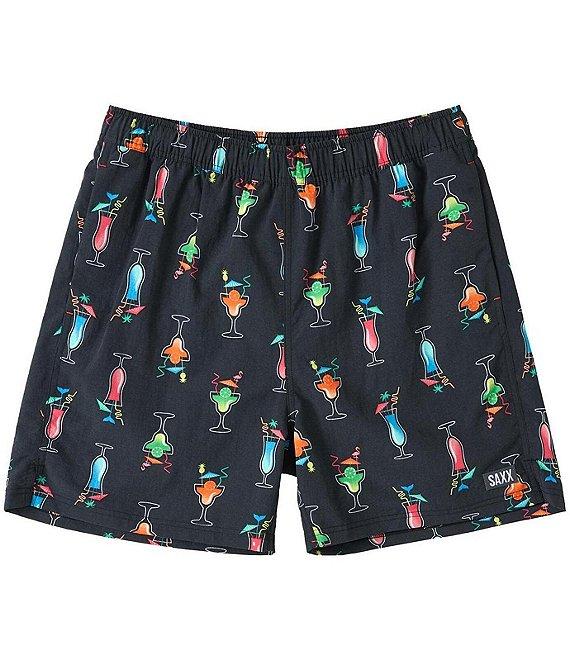 SAXX Swizzles & Straws Go Coastal 2N1 5#double; Volley Swim Shorts Product Image