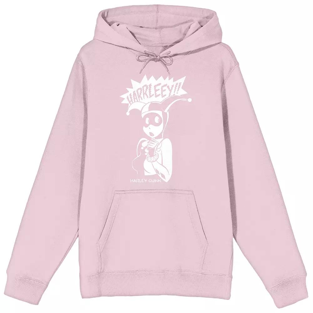 Men's DC Comics Harley Quinn Joker Costume Graphic Hoodie, Size: Medium, Pink Product Image