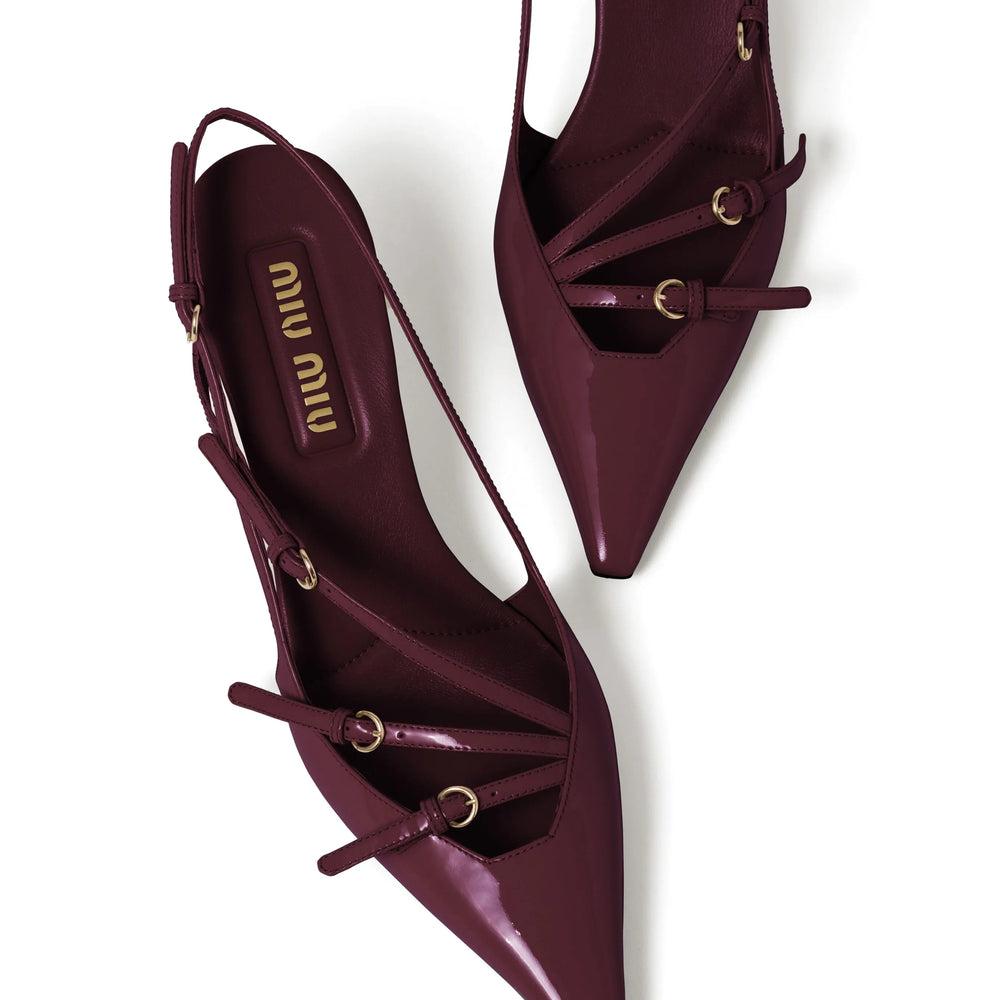 105mm buckle-detail slingblack pumps Product Image