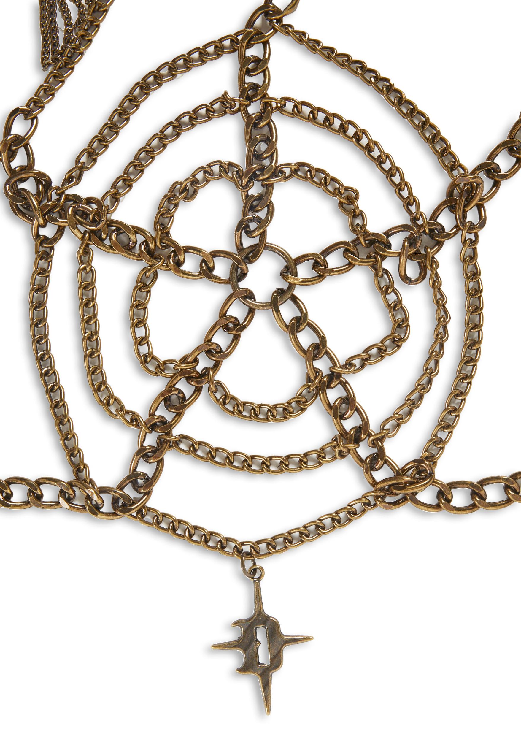 Womens Head Chainlink Fringe Jewelry Darker Wavs - Silver Product Image