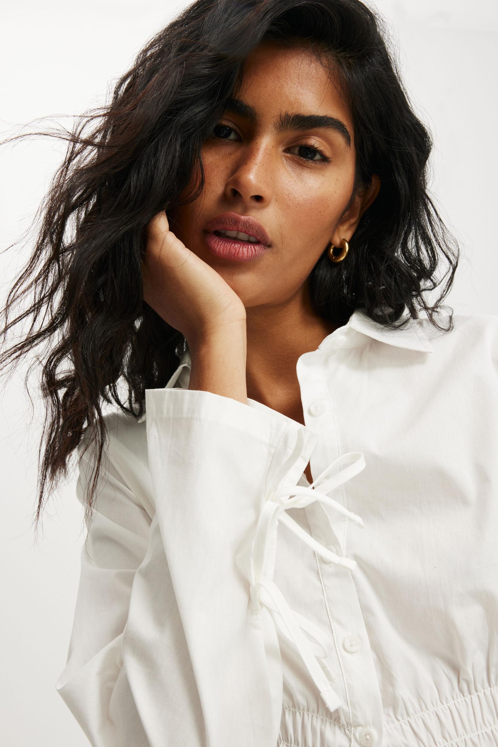 Gathered Long Sleeve Shirt Product Image