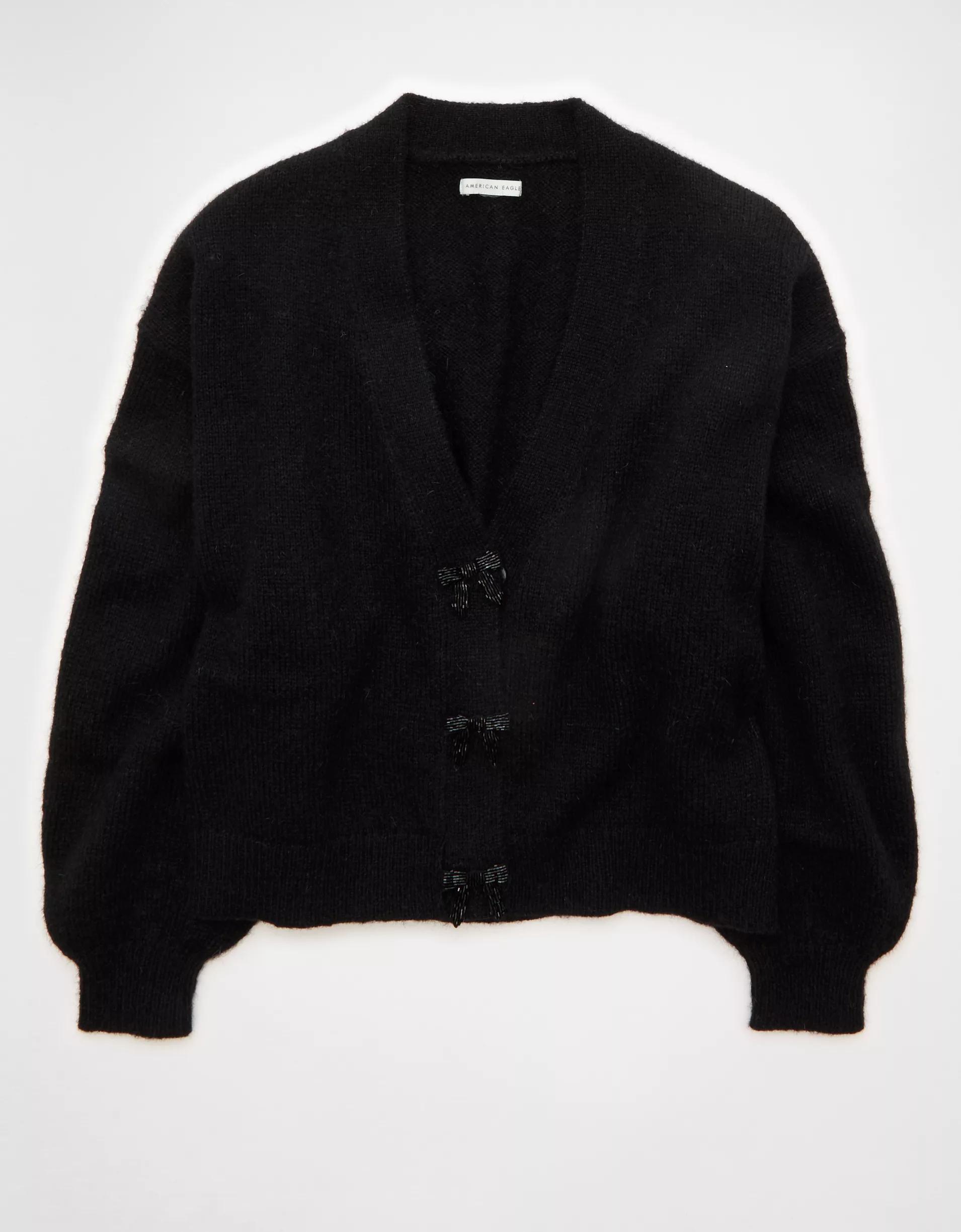 AE V-Neck Bow Cardigan Product Image