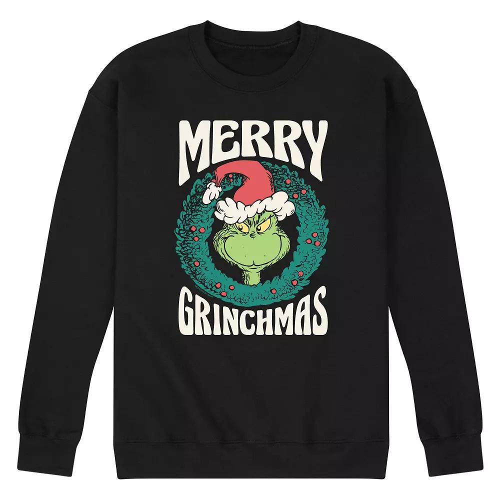Men's Dr. Seuss The Grinch Merry Christmas Fleece Sweatshirt,  Product Image
